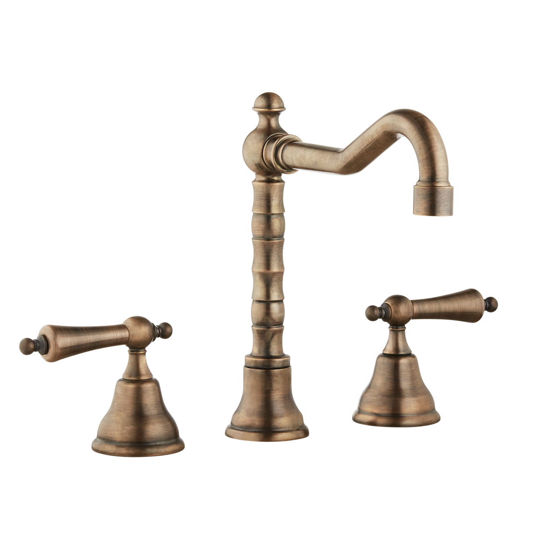 Chavalet - Three Hole Basin Set - Cross Levers