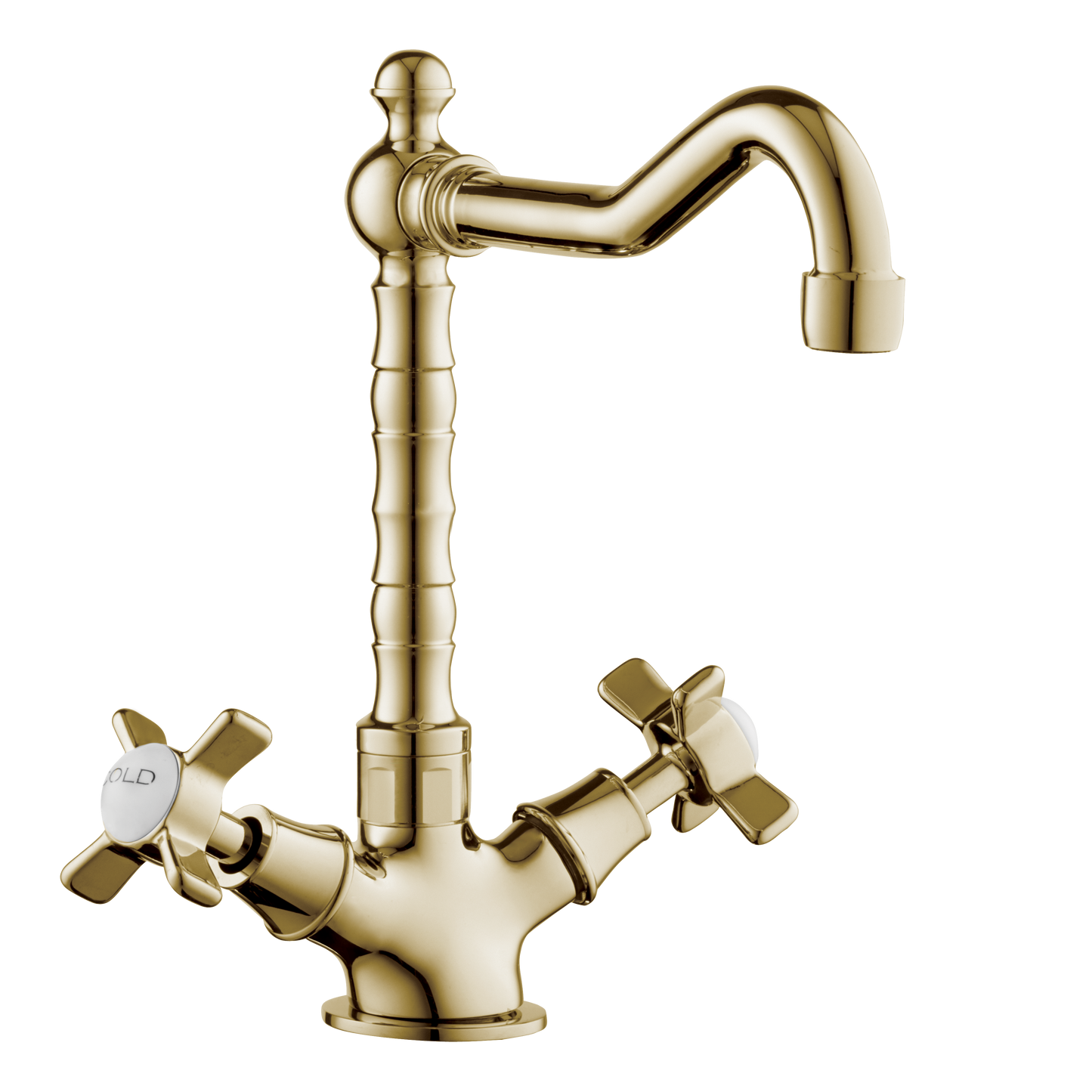 Langdale -English One Hole Mixer With Twin  Porcelain Levers