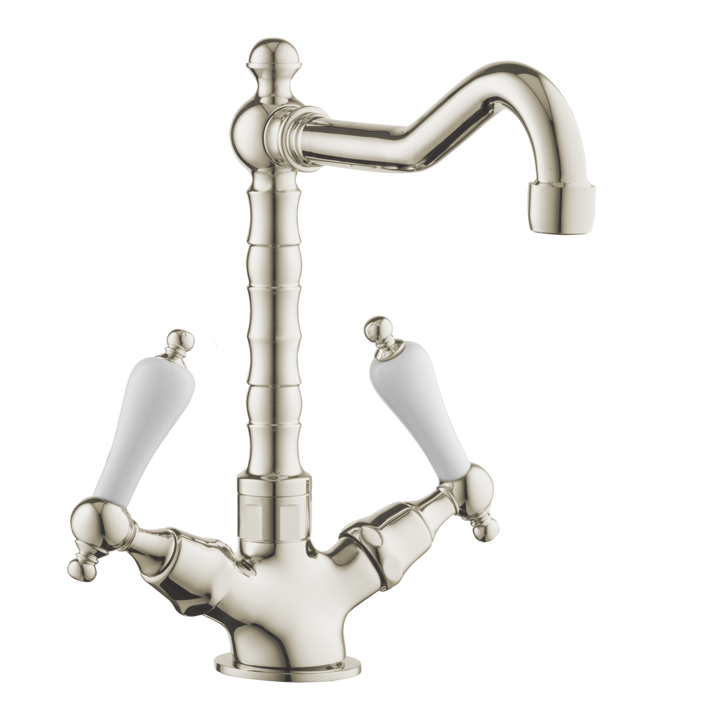 Langdale -English One Hole Mixer With Twin  Porcelain Levers