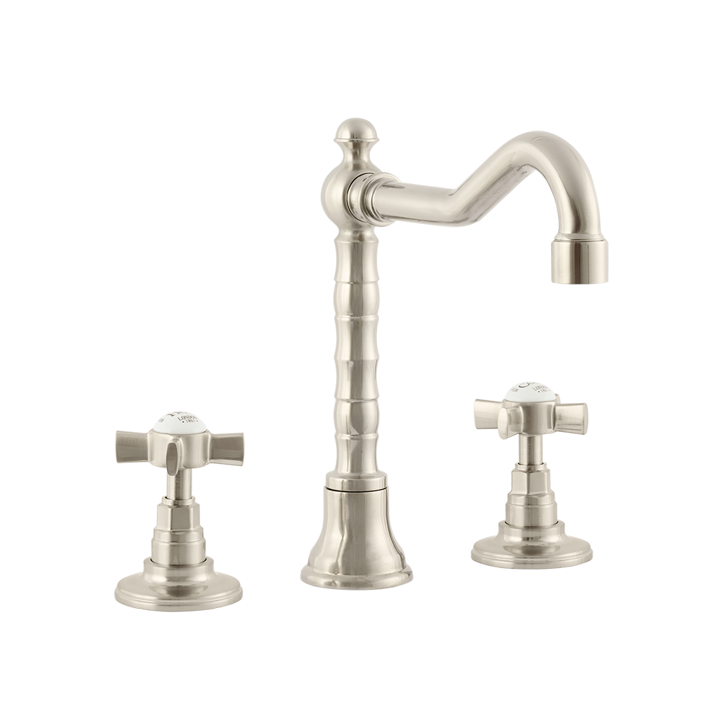 Chavalet - Three Hole Basin Set - Porcelain Levers