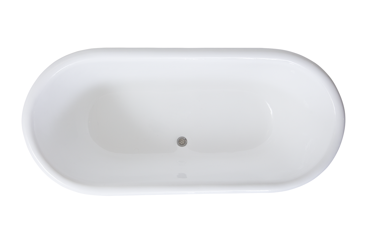 Baroque - Double Ended Roll Top Claw Foot Cast Iron Bath - 1700