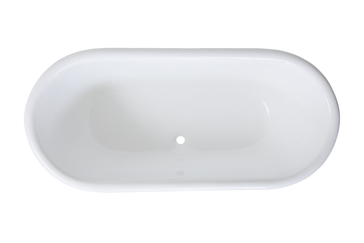 Baroque - Double Ended Roll Top Claw Foot Cast Iron Bath - 1700