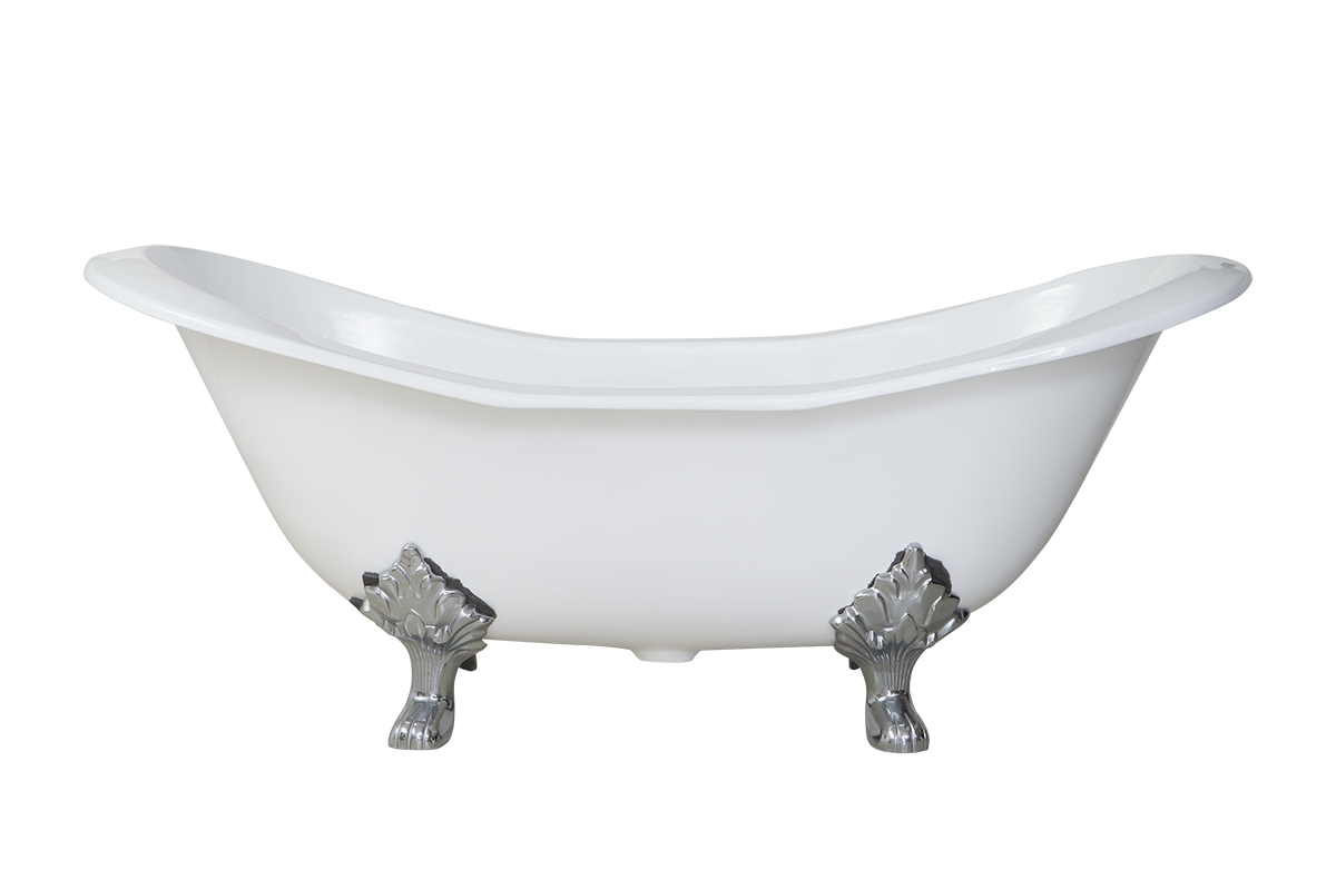 Duette - Double Ended Cast Iron Slipper Bath - 1800