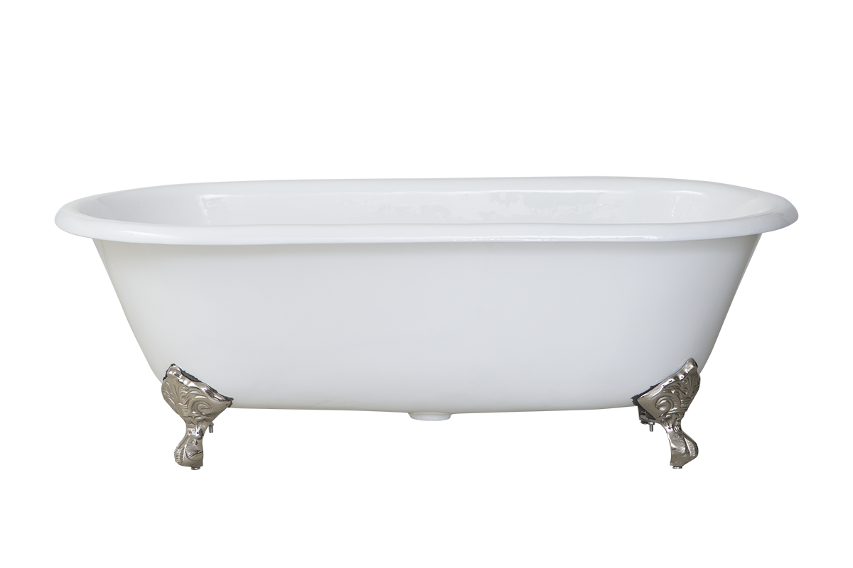 Baroque - Double Ended Roll Top Claw Foot Cast Iron Bath - 1700