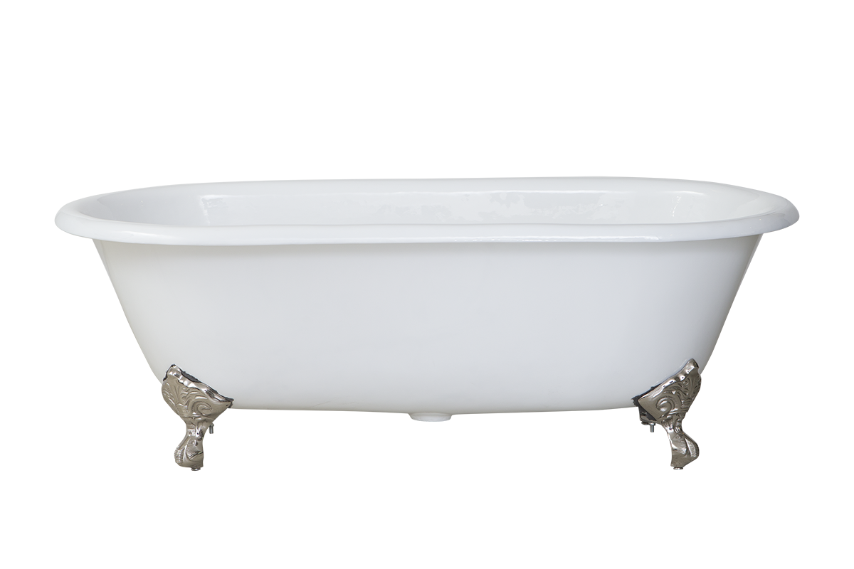 Baroque - Double Ended Roll Top Claw Foot Cast Iron Bath - Second