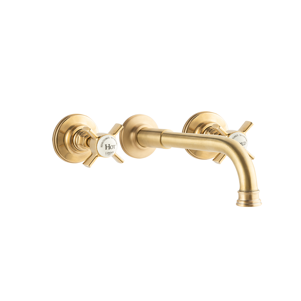 Art Deco Three Hole Set - Metal Lever
