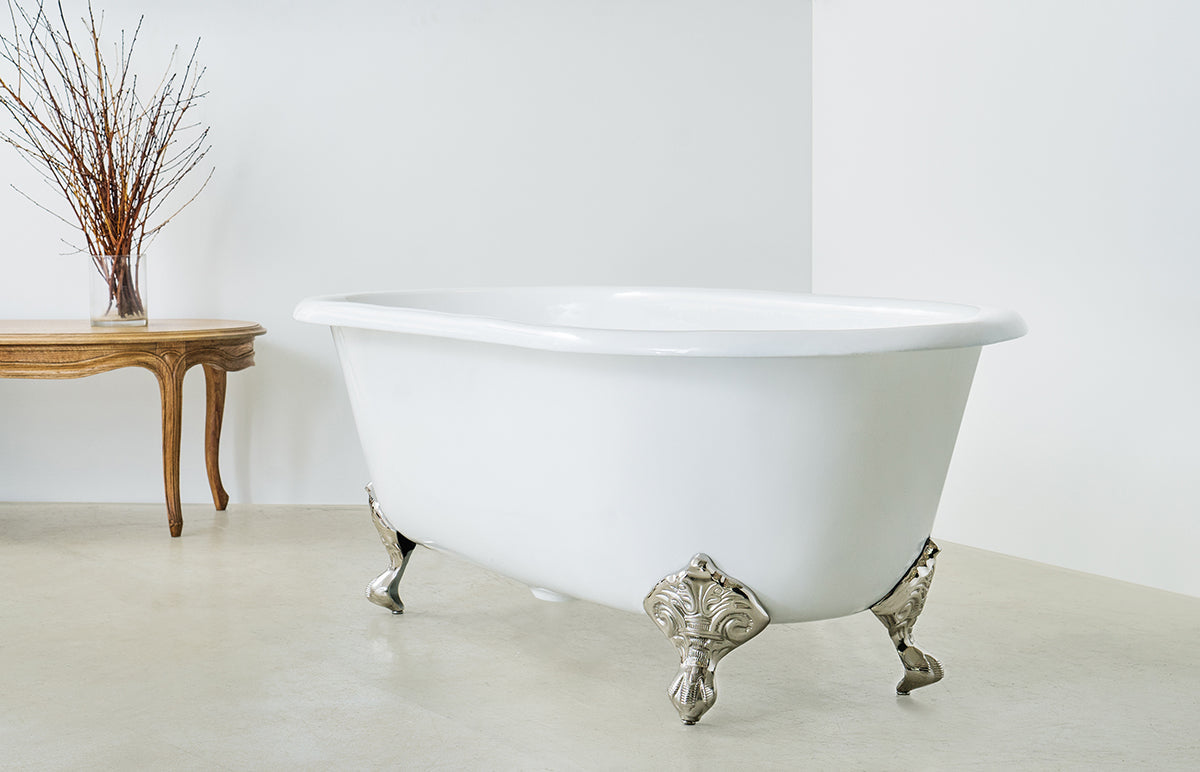 Baroque - Double Ended Roll Top Claw Foot Cast Iron Bath - 1700