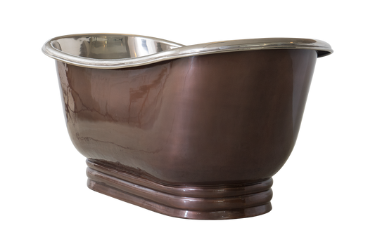Plumb Copper Extenal Shiney Nickel Internal Copper Apron Bath