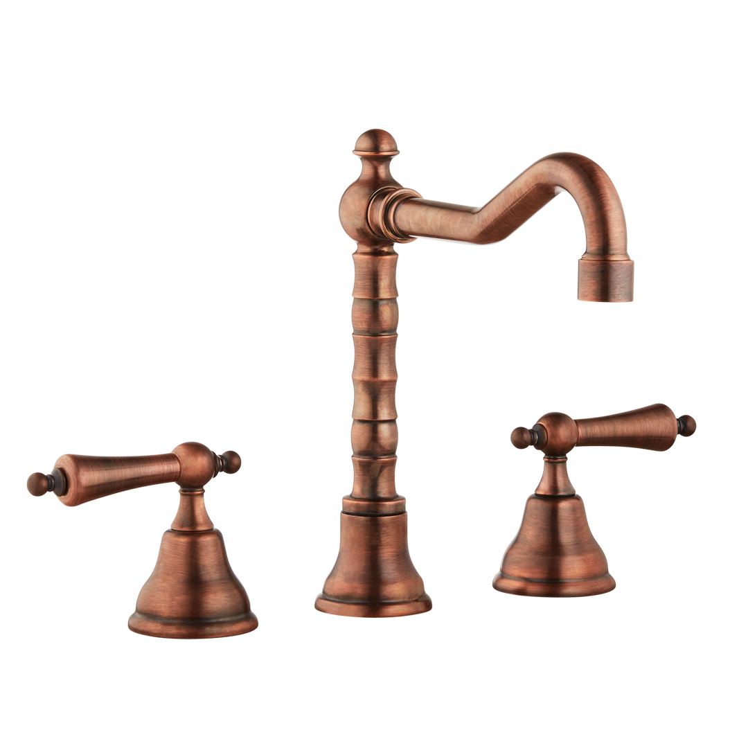 Chavalet - Three Hole Basin Set - Porcelain Levers