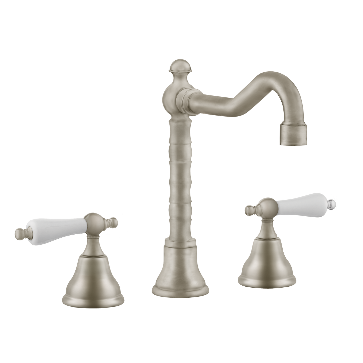 Chavalet - Three Hole Basin Set - Porcelain Levers