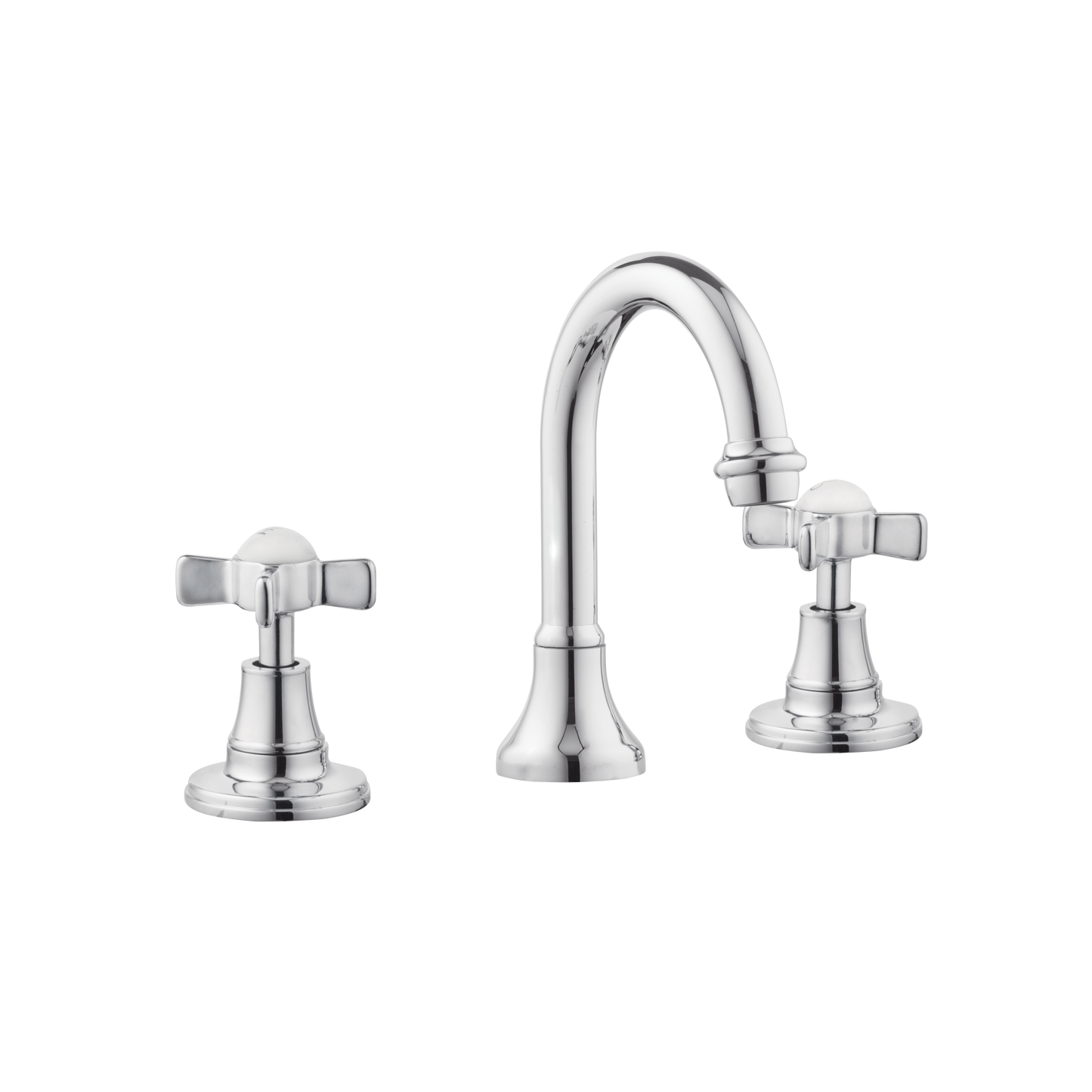 Chavalet - Three Hole Basin Set - Porcelain Levers