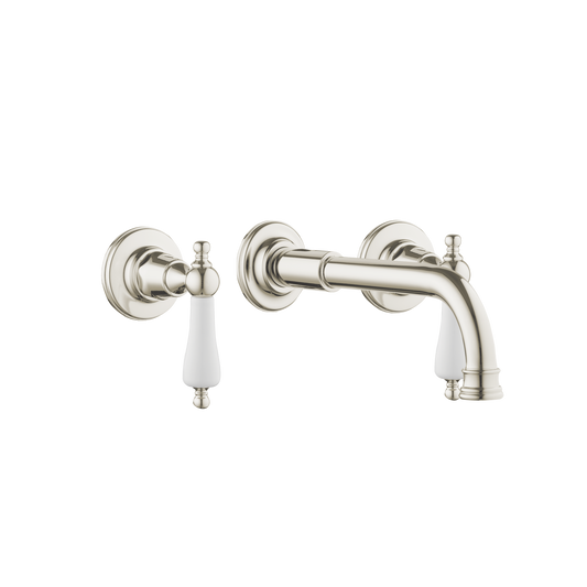 Art Deco Three Hole Set - Porcelain Lever