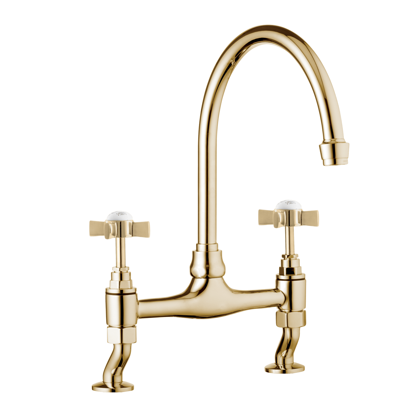 Millau - Bridge Sink Mixer Tap - Metal Levers