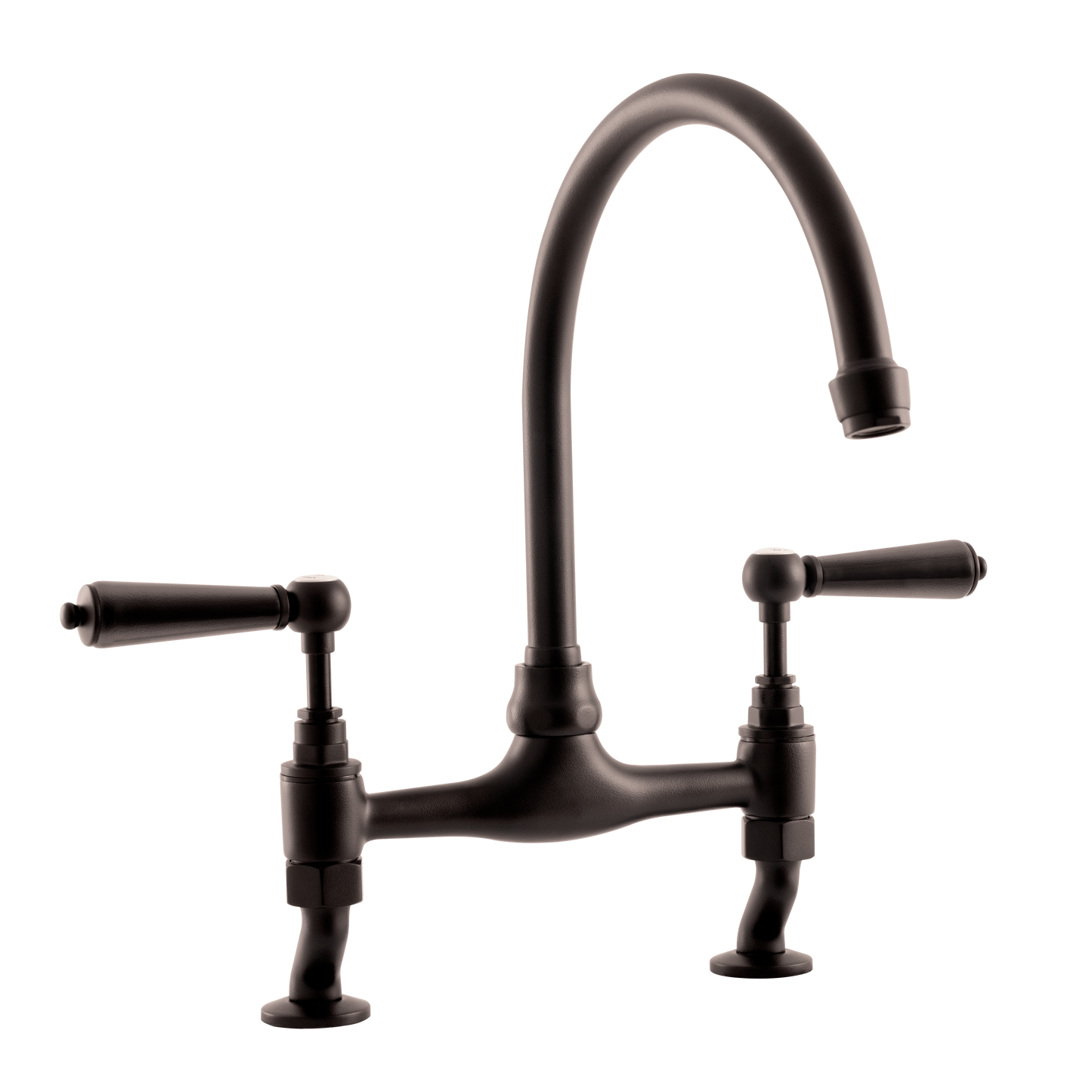 Millau - Bridge Sink Mixer - Porcelain Levers