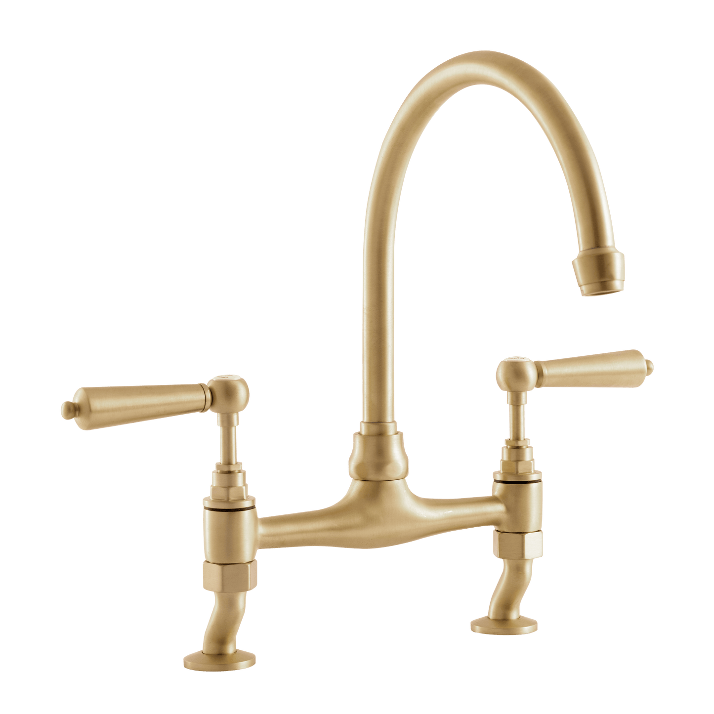 Millau - Bridge Sink Mixer - Porcelain Levers