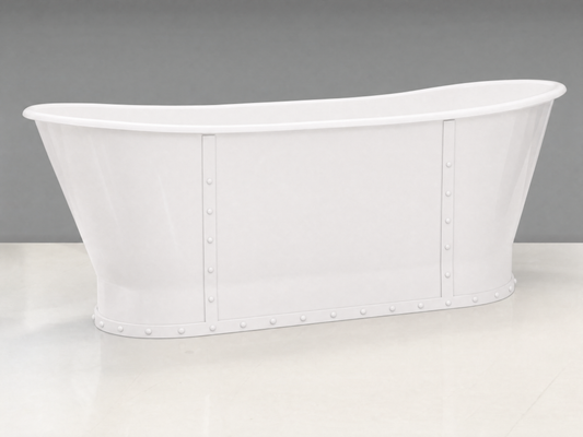 Eiffel - Freestanding Cast Iron Bath - 1700 - White Pearl