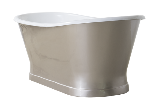 Freestanding Cast Iron Bath 1700 / Oyster Metallic