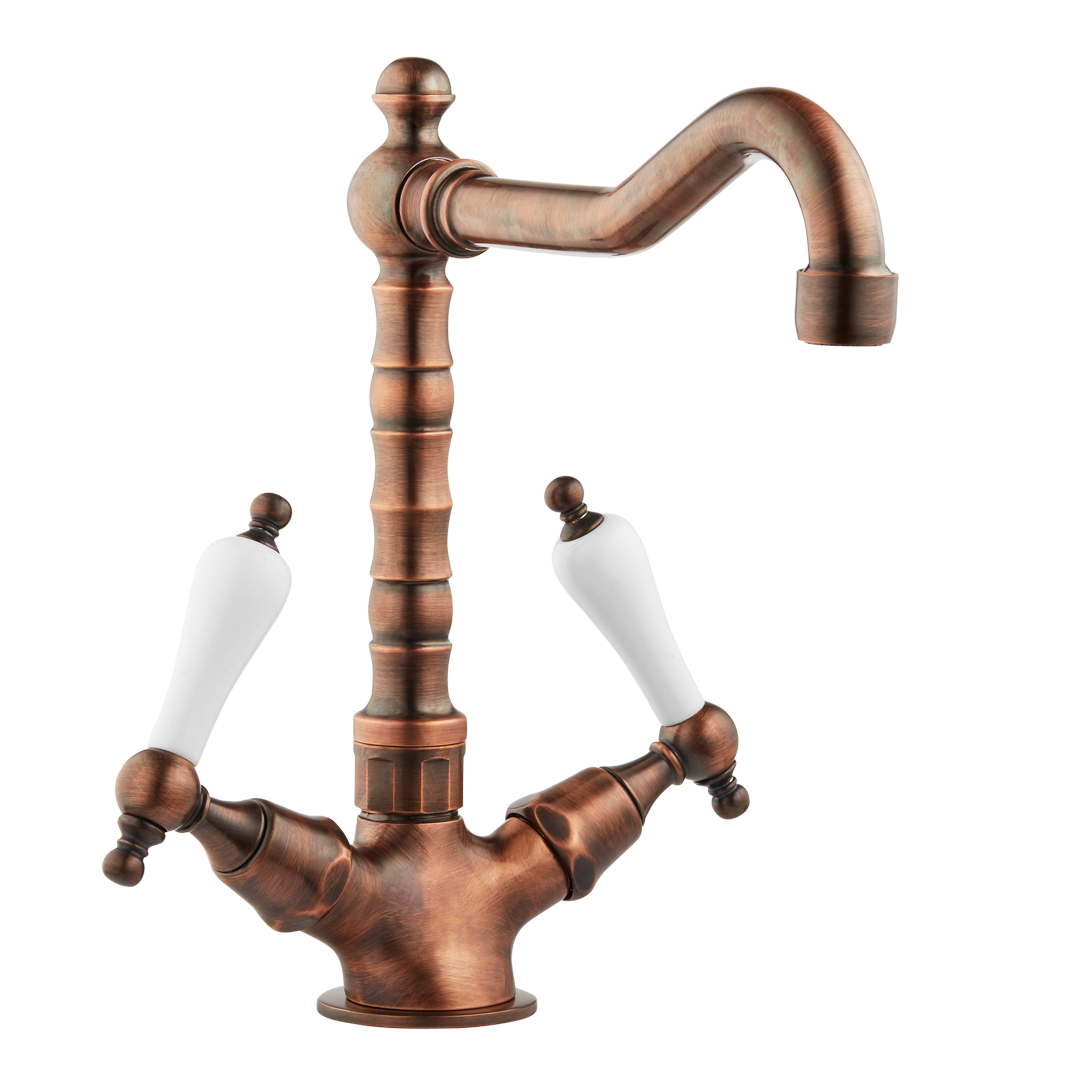 Country Kitchen Tap - Porcelain levers